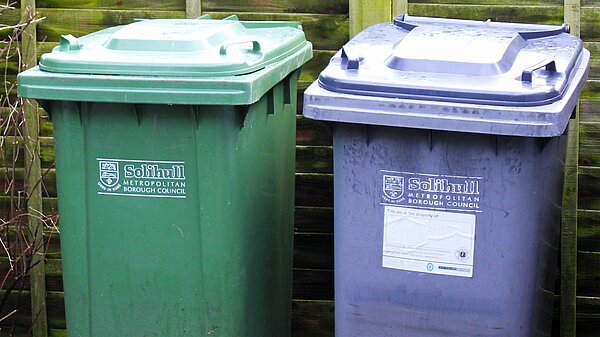 Green & Black Waste Recycling Bins